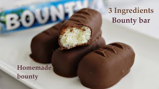 HOW TO MAKE BOUNTY CHOCOLATE BARS AT HOME [upl. by Ahsirhcal450]