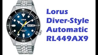 Lorus RL449AX9 Diver Style Auto Review [upl. by Moya101]