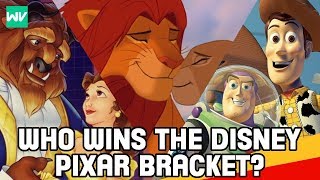 DISNEY vs PIXAR WHO WINS MY DISNEY PIXAR BRACKET amp Stitch better than Lion King [upl. by Chlo]