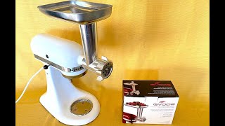 Gvode Grinder Attachment for KitchenAid  Assembly amp Operation [upl. by Llydnek]