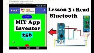 MIT Application inventor Lesson 3  Read Bluetooth Arduino [upl. by Yesdnil]