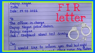 There has been a theft in your house write an FIR on it  how to write an FIR in English [upl. by Bobine883]