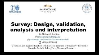 Questionnaire design validation analysis interpretation and report [upl. by Bik]