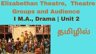 Elizabethan Theatre Groups and Elizabethan Audience Summary in Tamil Famous Theatres I MA [upl. by Hermy]