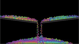 Triangles falling through a funnel [upl. by Andria829]