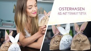 DIY Osterhasen aus Butterbrottüten Osternest [upl. by Uolymme888]