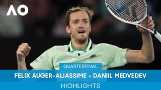 Felix AugerAliassime v Daniil Medvedev Highlights QF  Australian Open 2022 [upl. by Mart]