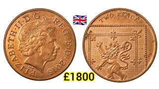 Uncirculated UK Coin Two Pence 2015 Queen Elizabeth Coin Value 🇬🇧 [upl. by Spiegel]