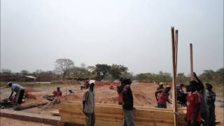 rammed earth in Zambia shipungu sequencewmv [upl. by Aiclid]