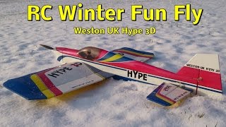 RC Flugzeug Weston Hype 3D  Snow Fun Fly  Action Cam Lausitzer Winterlandschaft [upl. by Ahsiekar]