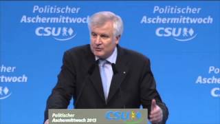 Politischer Aschermittwoch der CSU Die Höhepunkte von Seehofer und Dobrindt [upl. by Sashenka]