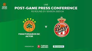 Panathinaikos BC AKTOR  AS Monaco  PostGame Press Conference  Euroleague  Round 21 [upl. by Anivlek260]