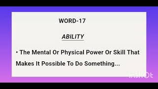 ABILITY MeaningLearnEnglishWordss7p [upl. by Sajet]