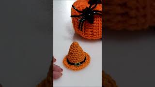 Un cappellino da strega o fantasmino per HALLOWEEN alluncinetto 😱️ davvero facile facile  😊️ [upl. by Baum]