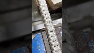 Cuban link chain making process by hand in silverhow to make Cuban link chain in silverChain [upl. by Nelac]