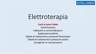 intellimed elettroterapia fisioterapia Elettroterapia cosè come è fatta [upl. by Terle277]