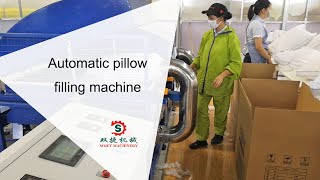 J001C Automatic pillow filling line  fiber pillow filling machine [upl. by Wang]