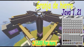 Granja de hierro mas de 1200 por hora Minecraft java 121 [upl. by Rennoc157]