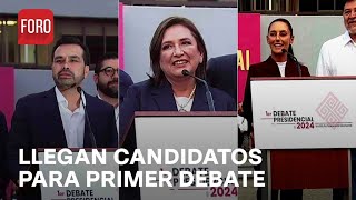 Candidatos a la presidencia de México llegan al INE para el primer debate  Las Noticias [upl. by Risley]