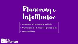 Planering i InfoMentor [upl. by Ahsemat]