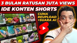 Konten Shorts Pintar Dalam Hitungan Bulan Ratusan Juta Views  Cara Cari Uang di Youtube Shorts [upl. by Nyladnar]