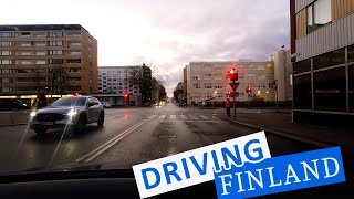 Early Morning Driving in Turku amp Kaarina Finland  Late October 2024 [upl. by Valina]