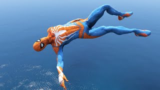 GTA 5 Epic Ragdolls  SpiderMan Funny Moments  Euphoria physicsJumpsFail [upl. by Nojad]