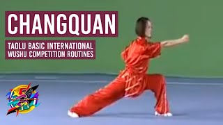 Changquan Taolu 32 Forms  Basic International Wushu Competition Routines  IWUF [upl. by Ahsienad]