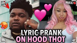 BossMan Dlow  “Get In With Me”  LYRIC PRANK ON HOOD THOT💦 GOT FREAKY [upl. by Janelle]