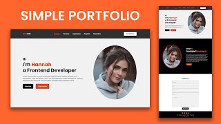 Create Simple Personal Portfolio Website with HTML amp CSS  Step by Step Tutorial [upl. by Keriann270]