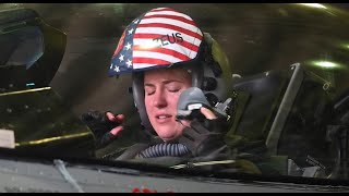 Female F16 Fighter Pilot Take Off [upl. by Nivrag833]