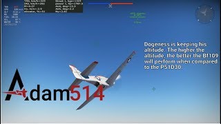 War Thunder P51D30 vs Bf109G2Trop  Looping [upl. by Nicholl]