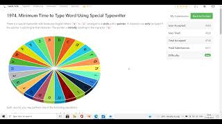 Minimum time to type word using special typewritersolution [upl. by Enaerb]