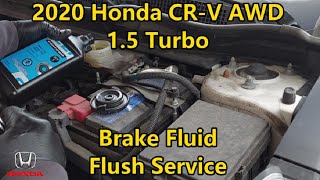 2020 Honda CRV AWD 15 Turbo  Brake Fluid Flush Service [upl. by Callida]