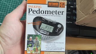 Pedometer  old retro step counter Short overview and battery replacement unsuccessful test [upl. by Atirak]