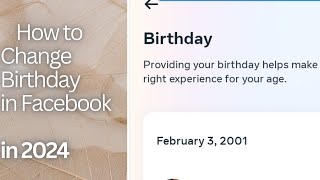 How to change birthday year on Facebook  How to change birthday in facebook [upl. by Xuaeb]