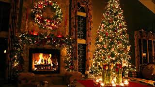 30 Minutes of Traditional Christmas Music with Beautiful Christmas Tree and Fireplace Background [upl. by Ggerc]