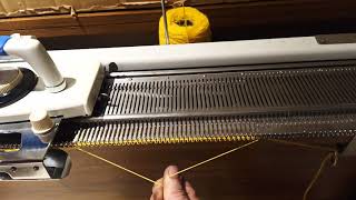 Knitting Machines for Beginners Part 3  Threading the yarn and knitting your first tension swatch [upl. by Eceela91]