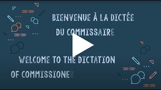 La dictée du commissaire 2023  The Commissioners Dictation 2023 [upl. by Piotr]