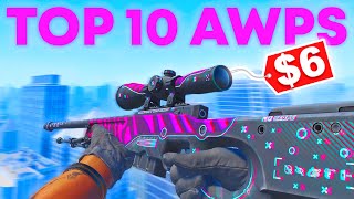 Top 10 Best Budget AWP Skins [upl. by Devonne]