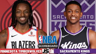 Portland Trail Blazers vs Sacramento Kings  NBA Live Scoreboard 2024 [upl. by Audy]