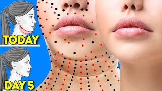 DOUBLE CHIN FAT amp FACE LIFT  5DAY FACE WORKOUT CHALLENGE [upl. by Helmut]