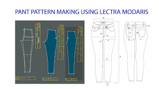 Pant pattern making using lectra modaris software [upl. by Debra]