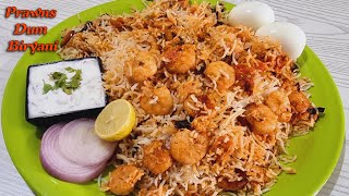 Prawns Dum Biryani at home  Easy Prawns Biryani recipe  Shrimp Biryani [upl. by Ragas657]