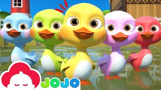 5 Little Ducks Nursery Rhyme  Colorful Ducks  Baby JoJo Nursery Rhymes amp Kids Songs [upl. by Eahsram]