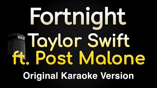 Fortnight  Taylor Swift ft Post Malone Karaoke Songs With Lyrics  Original Key [upl. by Delores]