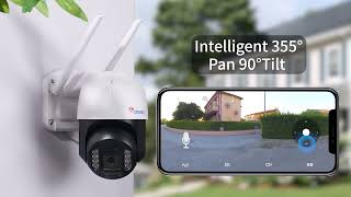 Ctronics 4K 8MP PTZ WiFi Security Camera with Intelligent Human Vehicle Detection for Home Security [upl. by Hennebery]