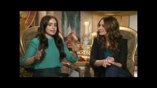 Lily Collins Julia Roberts and Armie Hammer Interview for MIRROR MIRROR [upl. by Richara]