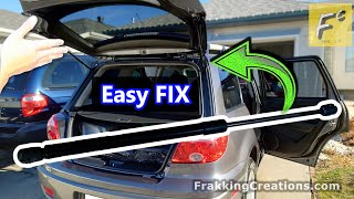 Fix HatchHoodTrunk lift support DIY  Simple Easy Cheap Fast Gas Strut Lift Support replacement [upl. by Burget]