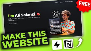 How I created my Portfolio Website for FREE 🤯  No Coding Hosting  Notion x Super  Ali Solanki [upl. by Rawlinson108]